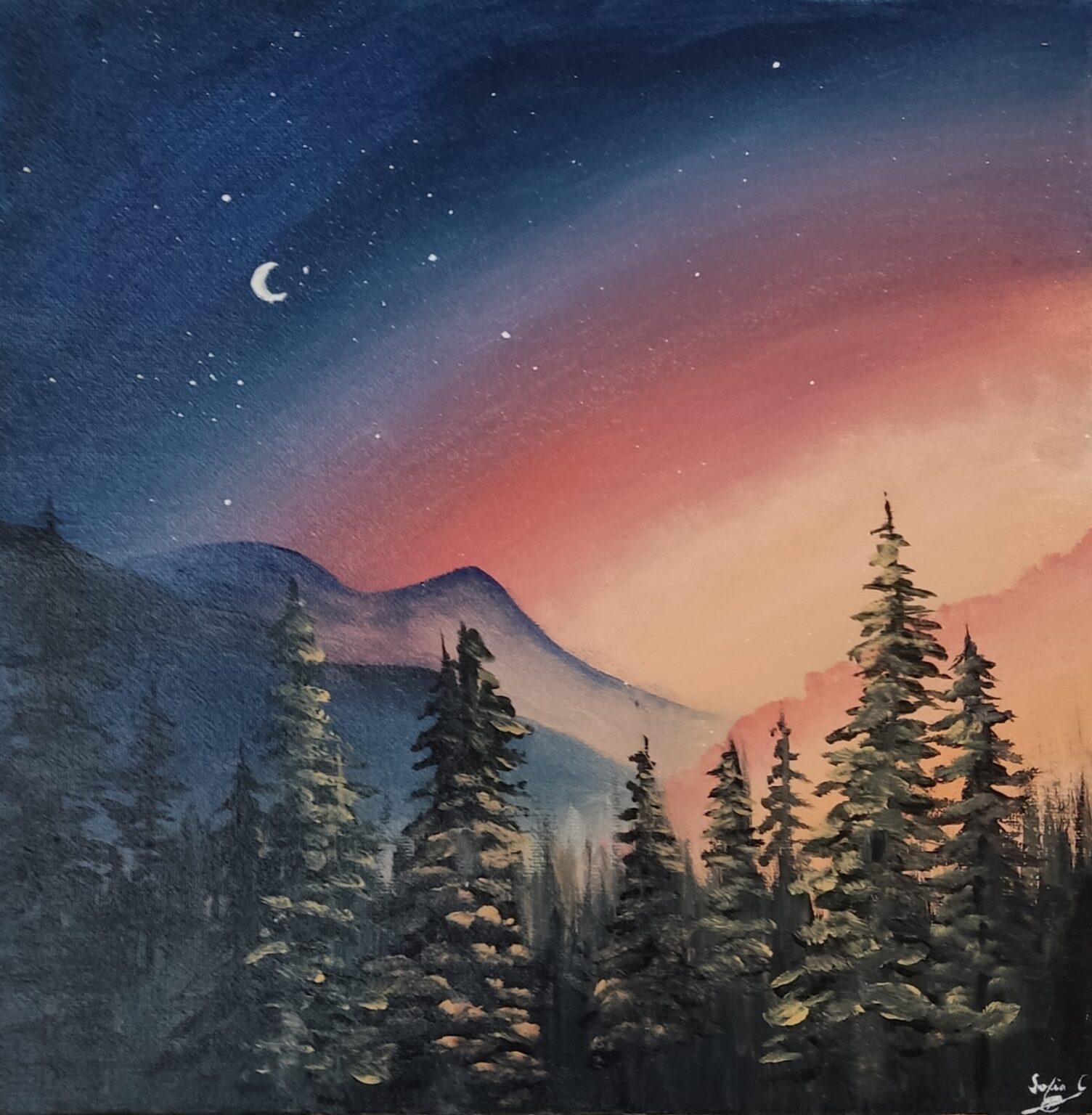 mountains at sunset